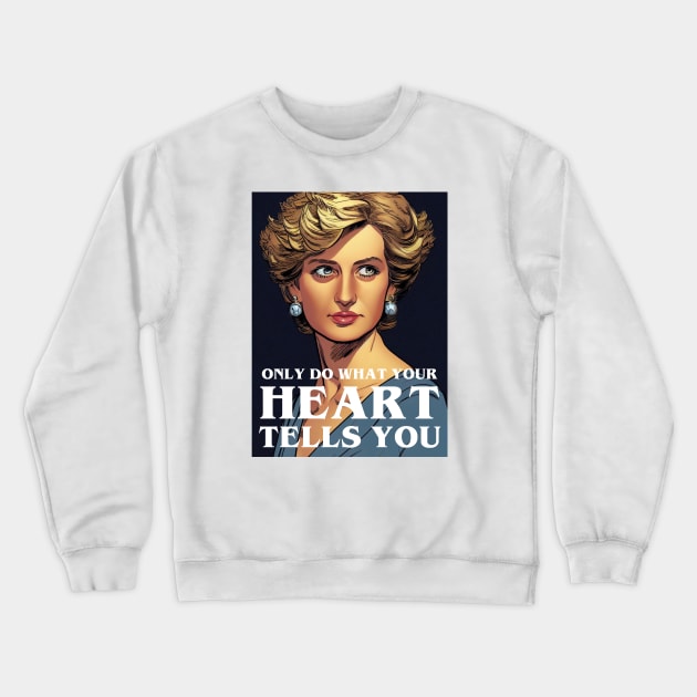 Only Do What Your Heart Tells You - Quote - Princess Diana Crewneck Sweatshirt by Fenay-Designs